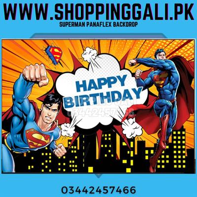 SUPERMAN BIRTHDAY PARTY BANNER ( 36 INCHES X 24 INCHES )