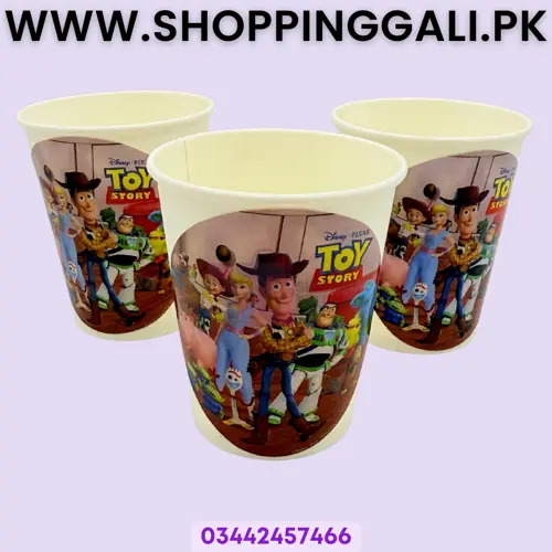 Toy Story Paper Cups - 200 ml - Toy Story Theme - Multicolor - Unisex - Pack Of 10