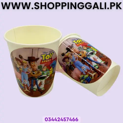 Toy Story Paper Cups - 200 ml - Toy Story Theme - Multicolor - Unisex - Pack Of 10