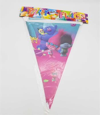 TROLLS THEME BUNTINGS - PACK OF 10 TROLLS FLAGS BANNER