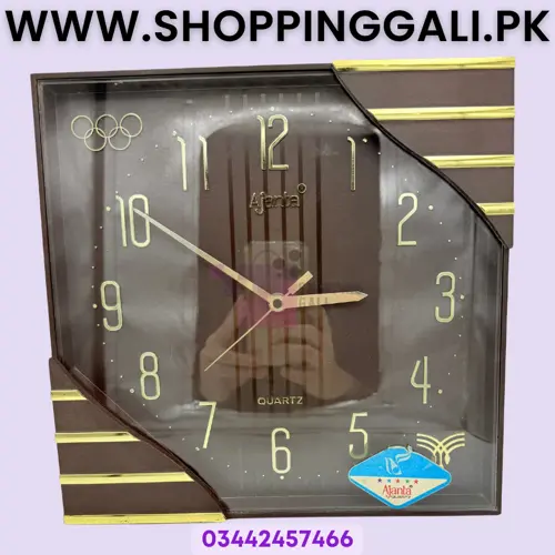 Wall Clock Preloved - Analog Clock - Distressed Brown Pack Of 1
