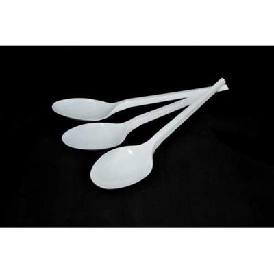WHITE SPOONS FOR PARTY TABLEWARE ( PACK OF 20 SPOONS )