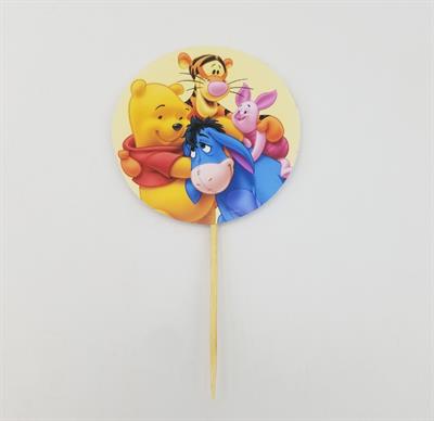 WINNIE THE POOH THEME CUPCAKE TOPPER - PACK OF 10 CUPCAKE TOPPERS - WINNIE THE POOH CUPCAKE TOPPERS