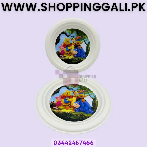 Winnie The Pooh Paper Plates - 7 inch - Paper Plates - Winnie The Pooh Theme - Multicolors - Unisex - Pack Of 10
