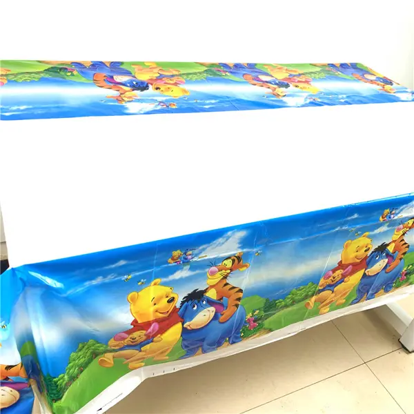 WINNIE THE POOH TABLE COVER FOR TABLE DECORATION ( 108 CM X 180 CM )
