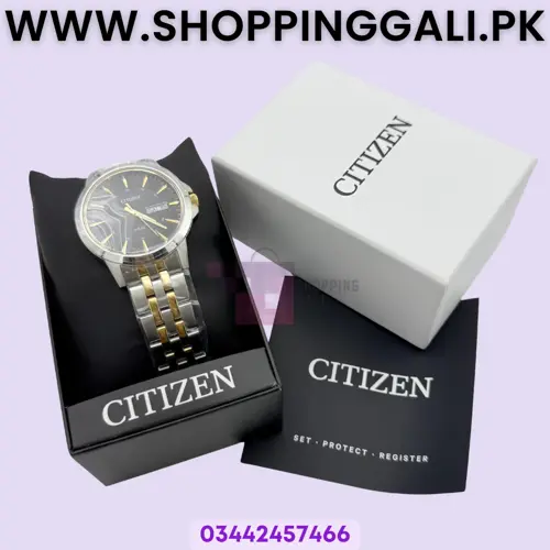 Wrist Watch Timepiece - Silver Golden Black - Mens - Pack Of 1