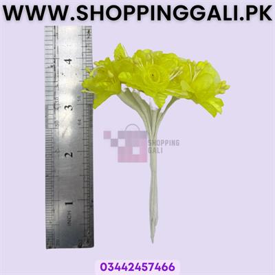 Bright Yellow Artificial Flower Bunches - Set Of 22 Flowers