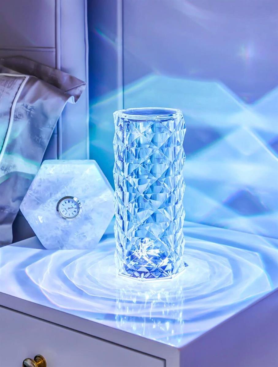 CRYSTAL TABLE LAMP TOUCH CONTROL BEAUTIFUL COLOR CHANGING RECHARGEABLE LIGHT FOR BEDROOM , LIVING ROOM AND KIDS ROOM DECORATION