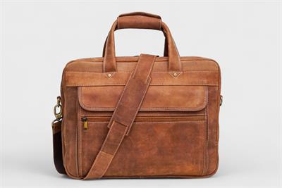 Men's Vintage Crazy Horse Leather Bag - Laptop and Travel Ready