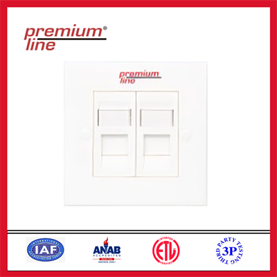 Premium Line Dual Port Euro Face Plate (121122210)