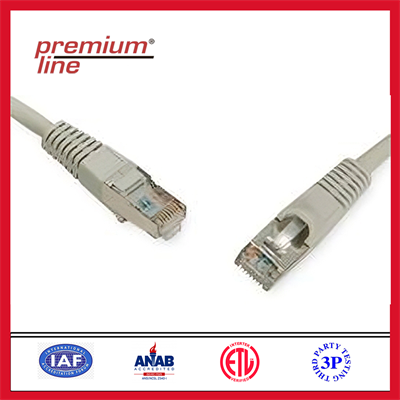 Premium-Line Patch Cord Category 6A S/FTP | Snag Proof, LSOH, Grey |