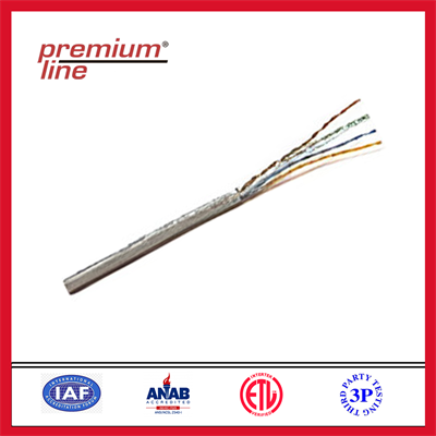 Premium-Line Cat. 6 U/UTP Installation Cable | 305 m Box, PVC, Grey