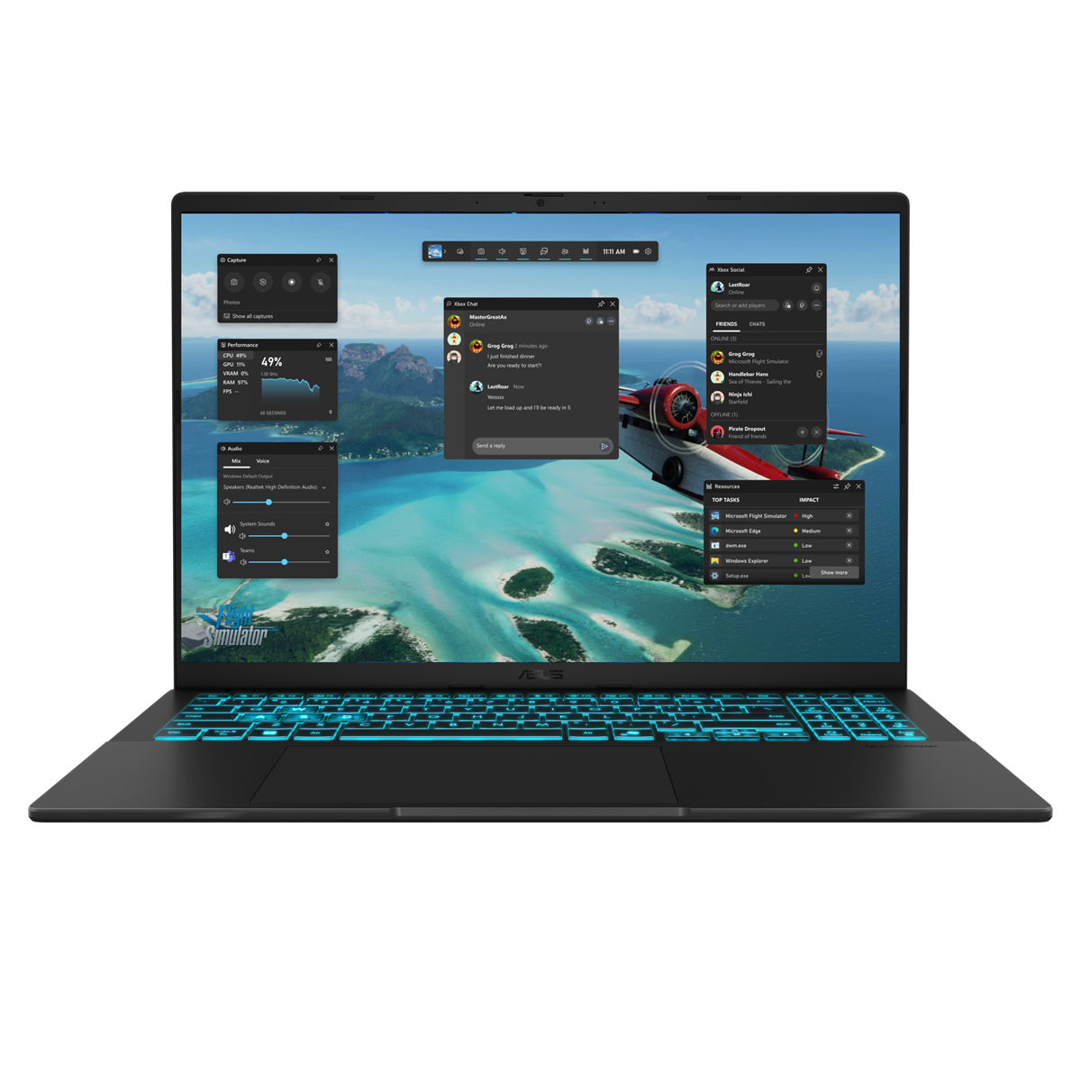 Asus Vivobook Pro V3607VU-RP118 Laptop Intel Core 7 240H, 16GB DDR5, 1TB SSD, NVIDIA RTX 4050 6GB Graphics, 16.0" WUXGA 144Hz, Backlit Keyboard, DOS, Matte Black