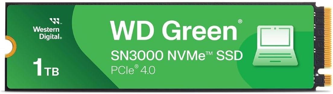 WD Green SN3000 1TB Gen 4 5000MB/s NVMe M.2 SSD