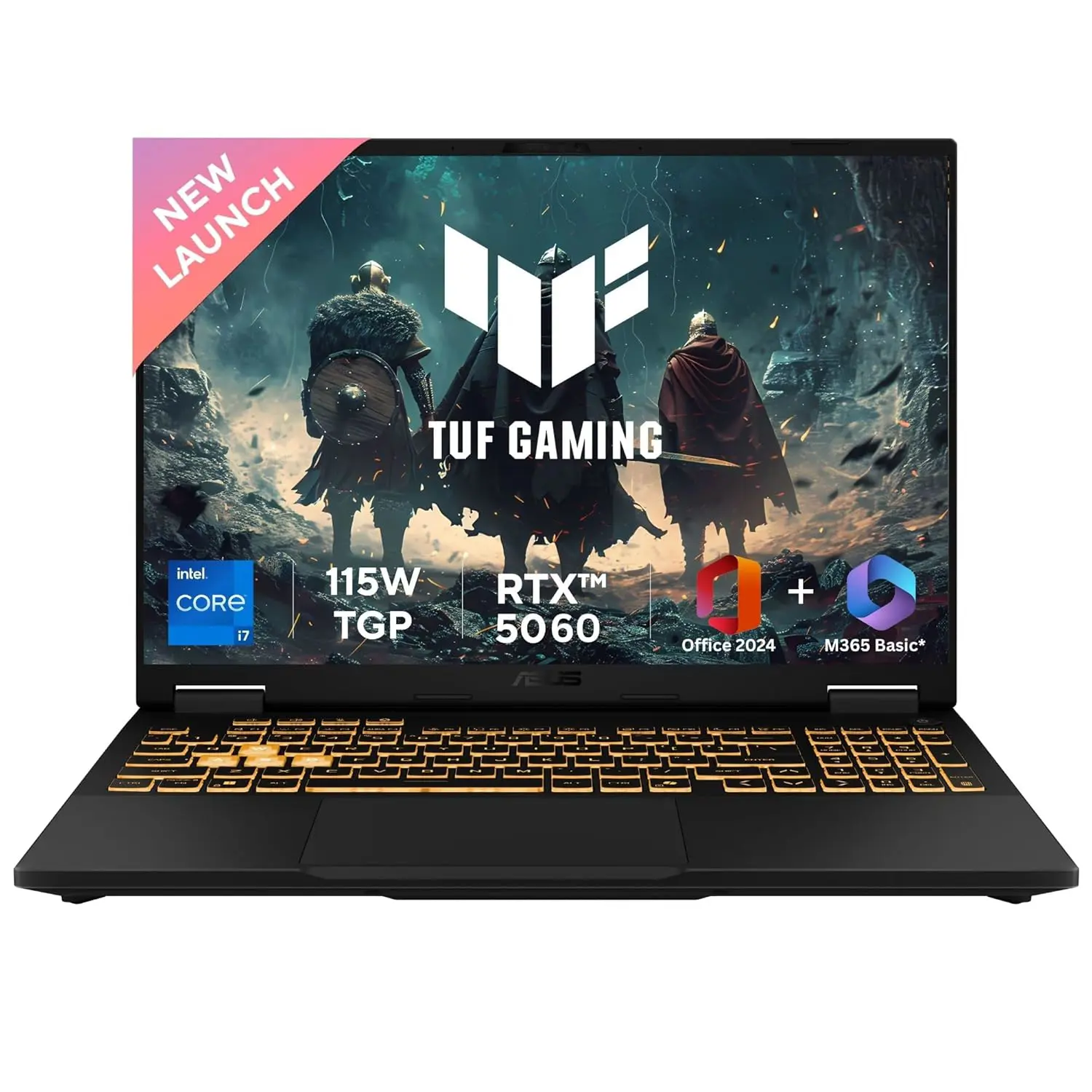 Asus TUF F16 Gaming Laptop 14th Gen Core i7-14650HX, 32GB DDR5, 1TB SSD, NVIDIA RTX 5060 8GB Graphics, 16.1" FHD+ IPS 165Hz, Windows 11 Home, Jaeger Gray