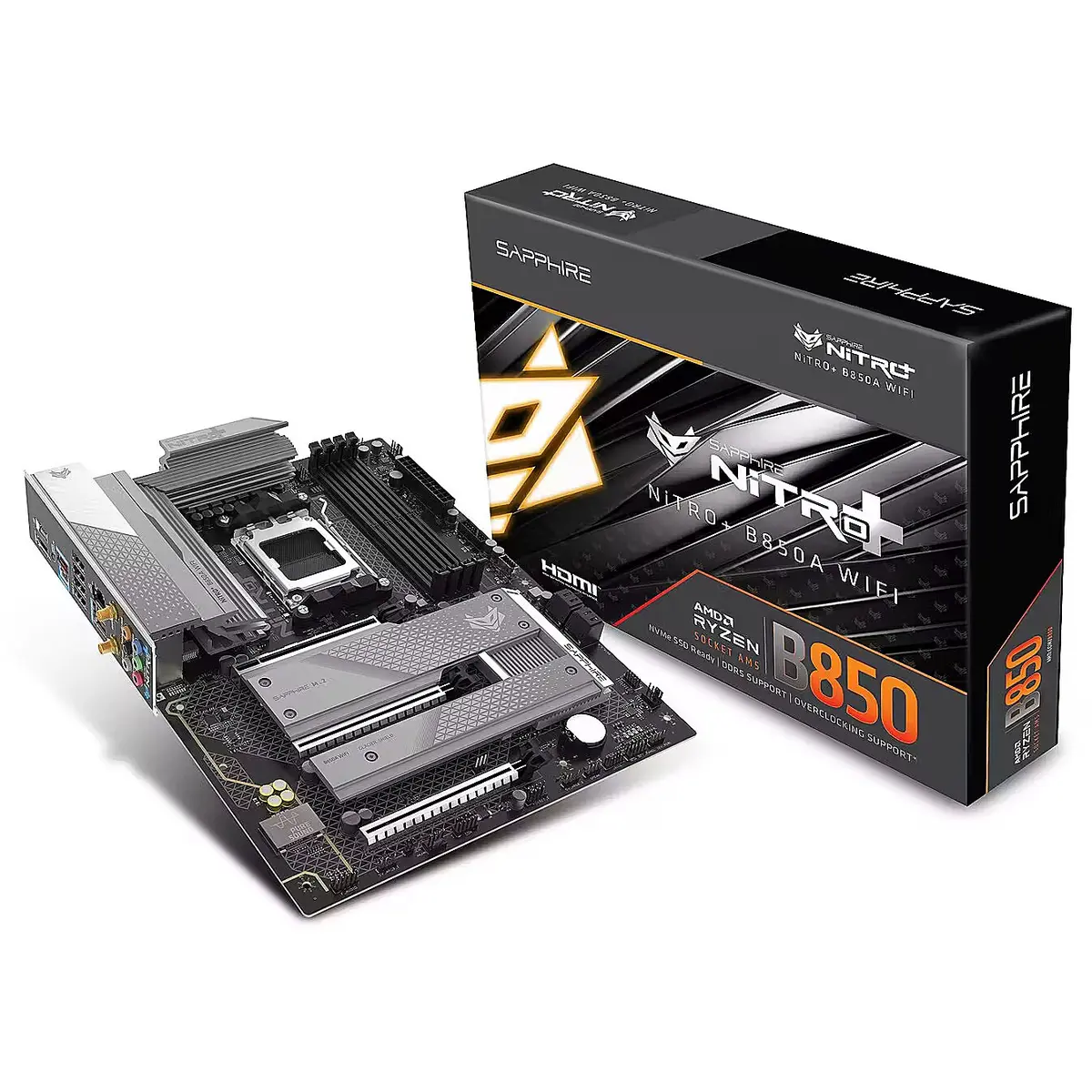 Sapphire NITRO+ B850A WiFi 7 AMD B850 Socket AM5 ATX Motherboard
