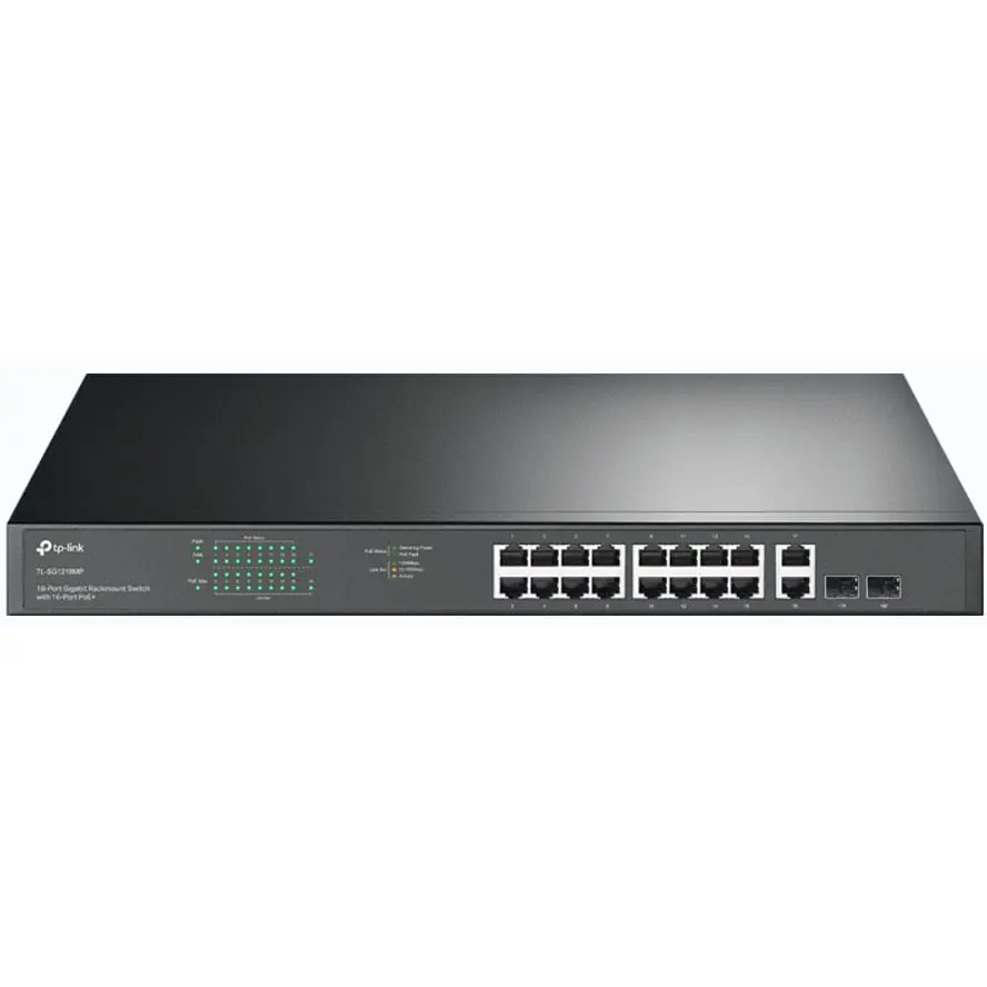 TP-Link TL-SG1218MP 18-Port Gigabit Rackmount Switch with 16-Port PoE+