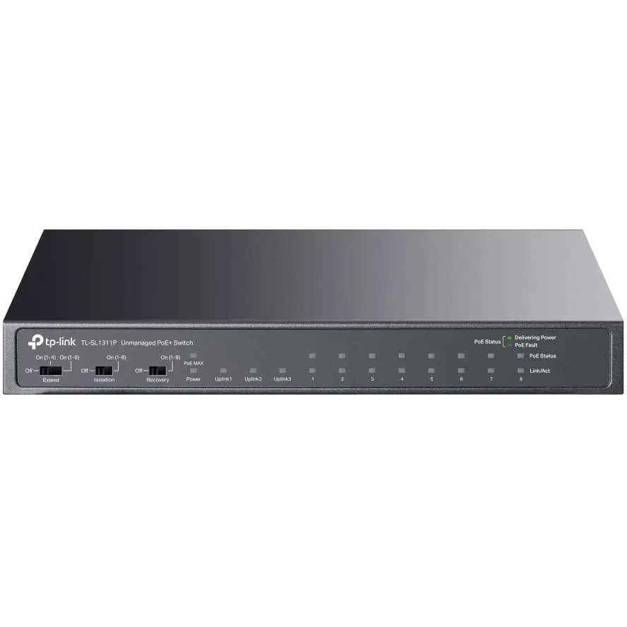 TP-Link TL-SL1311P 11-Port 10/100Mbps PoE+ Switch with 3 Gigabit Ports
