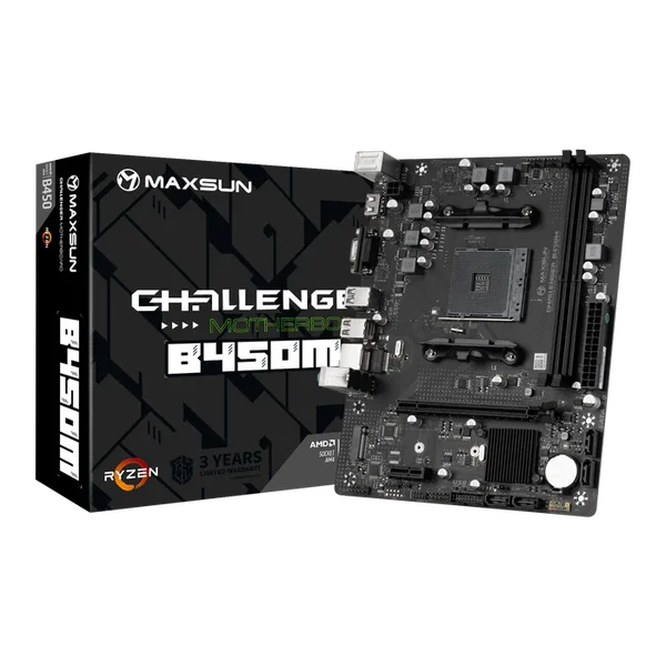 Maxsun MS-Challenger B450M AMD AM4 Micro ATX Motherboard