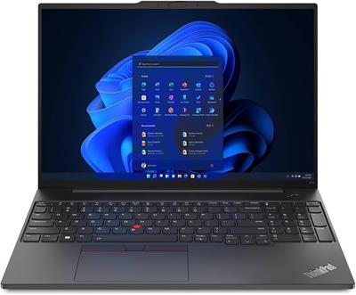 Lenovo Thinkpad E16 Gen 1 13th Gen Core i5-1335U, 8GB DDR4, 512GB SSD, Intel Iris Xe Graphics, Backlit Keyboard, 16" WUXGA IPS, DOS, Black
