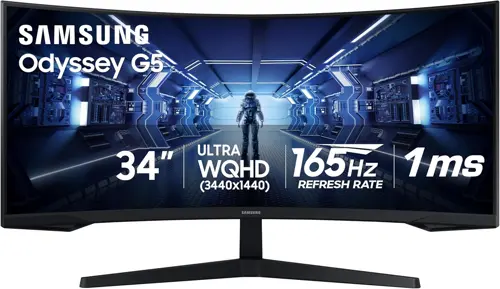 Samsung Odyssey G55T 34 inch Ultra WQHD 165Hz Gaming Monitor