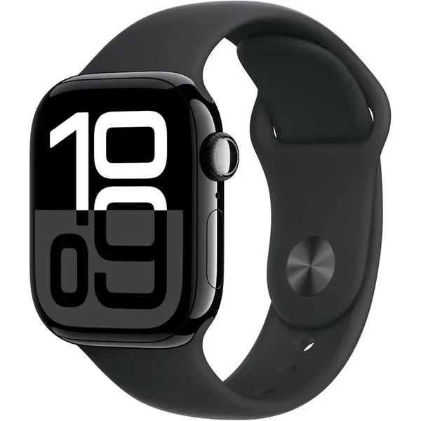 Apple Watch Series 10 | GPS 46mm Case Smartwatch, Jet Black Aluminium Case, Black Sport Band
