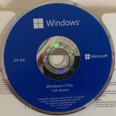 Microsoft Windows 11 Pro 64-bit DVD Box Pack