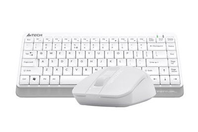 A4tech Fstyler FG1112S Wireless Keyboard and Silent Click Mouse (White)