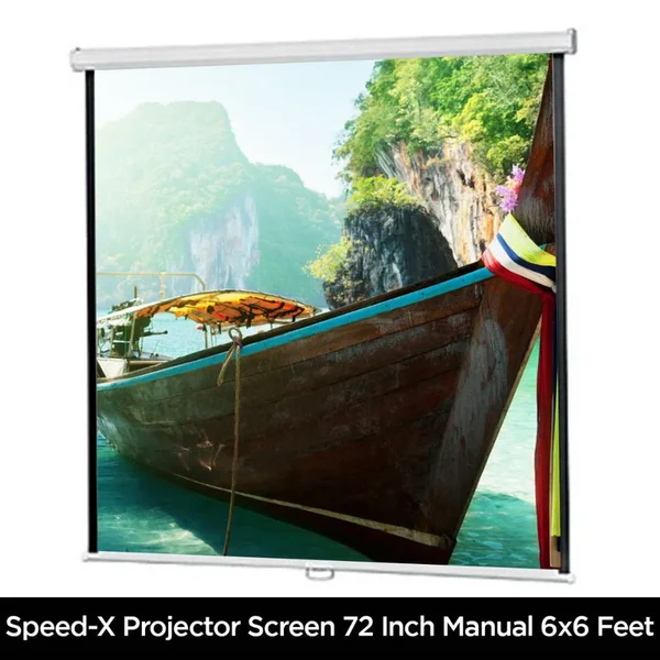 Speed-X Projector Screen 72-Inch Manual 6×6 Feet Matte White