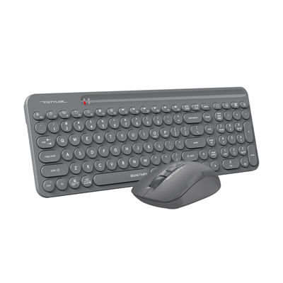 A4tech Fstyler FG3300 Air2 2.4G QuietKey 2-Zone Wireless Keyboard Mouse Combo - Silent Keyboard + Silent Mouse - Lift in Air Multimedia Mouse - 2000 DPI Adjustable - For PC, Laptop, Windows, Mac, Linux. Smart TV