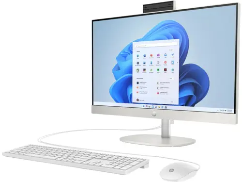 HP All in One 24-CR0115D Desktop PC 13th Gen Core i5-1335U, 8GB DDR4, 512GB SSD, 23.8" FHD IPS Touch Screen, Windows 11 Home, Shell White