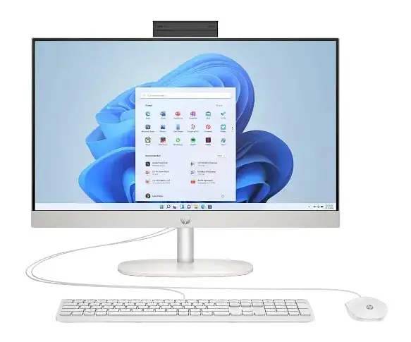 HP AIO DT AI 24″ 24-CR2030D, Intel Core Ultra-7 255U, 8GB DDR5 512GB SSD, 24″ FHD IPS Touch Windows 11, White