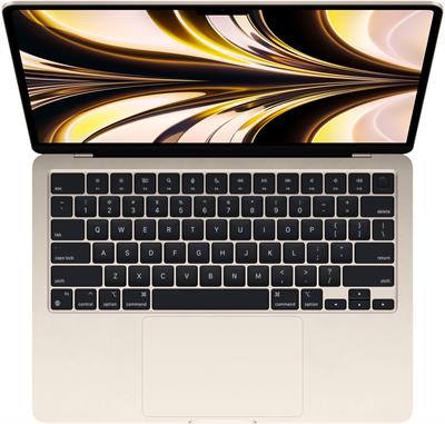 Apple Macbook Air 13" MC7W4 Laptop Apple M2 Chip, 16GB Ram, 256GB SSD, 13.6 inch Liquid Retina display, mac OS, Starlight