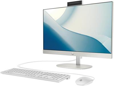 HP All in One 24-cr0113d Desktop PC 13th Gen Core i7-1355U, 8GB DDR4, 512GB SSD, 23.8" FHD IPS Touch Screen, Windows 11 Home, Shell White, 1 Year Local Warranty