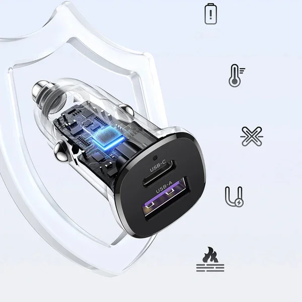 UGREEN 30W 2-Ports Fast Car Charge, EC305, 25845 