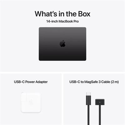 Apple Macbook Pro 14" MW2U3 Apple M4 Chip, 10-core CPU, 10-core GPU, 16GB Memory, 512GB SSD, 14 inch Liquid Retina XDR display, mac OS, Space Black