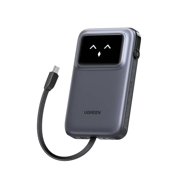 UGREEN 10000mAh 30W Built-in Cable Power Bank, 35604B 