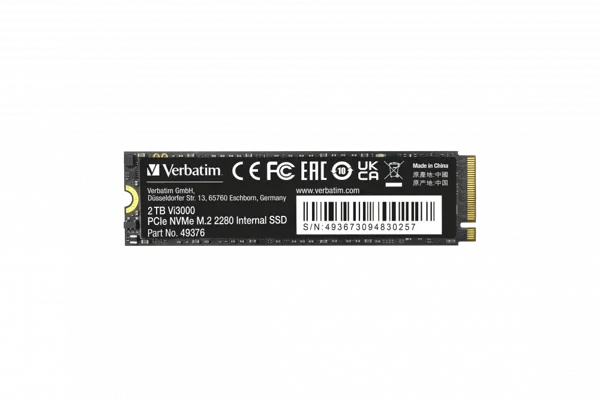 Verbatim Vi3000 2TB PCIe NVMe M.2 Internal SSD