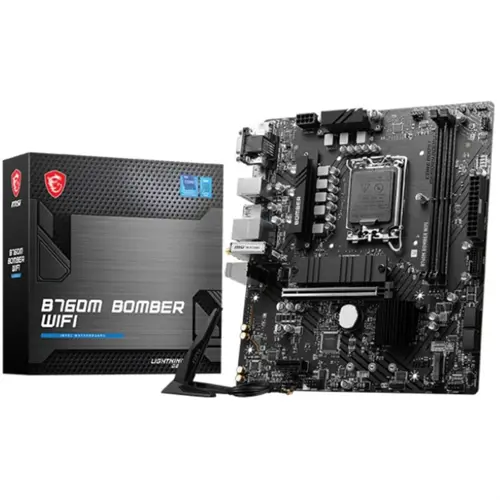 MSI B760M BOMBER WIFI Intel DDR5 WiFi 6E Micro ATX Motherboard
