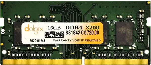 Dolgix 16GB 3200MHz DDR4 SODIMM Laptop RAM
