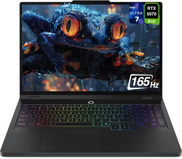 Lenovo Legion 5 15IAX10 Gaming Laptop Intel Core Ultra 7-255HX, 16GB DDR5, 1TB SSD, NVIDIA RTX 5070 8GB Graphics, 15.1" WQXGA OLED 165Hz, Windows 11 Home, Eclipse Black