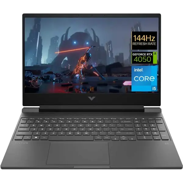 HP Victus 15-FA2082WM Gaming Laptop 13th Gen Core i5-13420H, 16GB DDR4, 512GB SSD, NVIDIA RTX 4050 6GB Graphics, 15.6" FHD IPS 144Hz, Windows 11 Home, Mica Silver