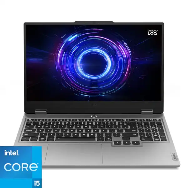 Lenovo LOQ 15 Gaming Laptop 13th Gen Core i5-13450HX, 16GB DDR5, 512GB SSD, NVIDIA RTX 5050 8GB Graphics, 15.6" FHD IPS 144Hz, Windows 11 Home, Luna Gray
