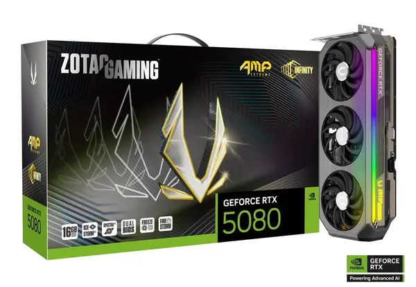 Zotac Gaming GeForce RTX 5080 AMP Extreme Infinity 16GB GDDR7 Graphic Card