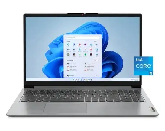 Lenovo Ideapad 1 15IRU7 Laptop 13th Gen Core i5-1335U, 8GB DDR4, 256GB SSD, Integrated Intel Iris Xe Graphics, 15.6" FHD Display, Windows 11 Home, Cloud Grey