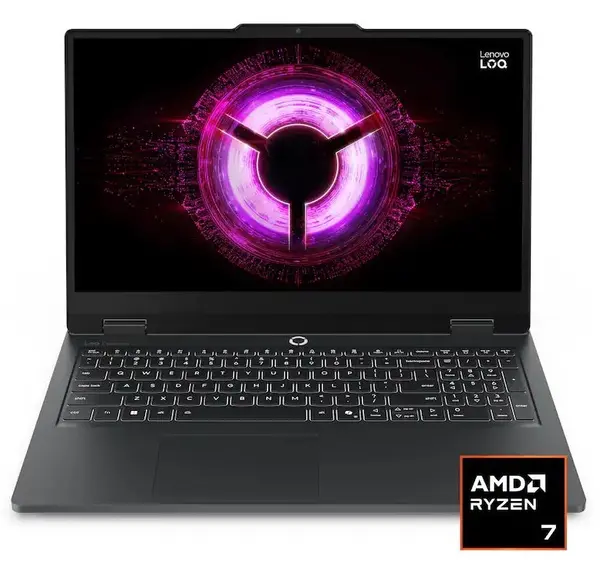 Lenovo LOQ Essential 15ARP11 Gaming Laptop AMD Ryzen 7 170, 16GB DDR5, 512GB SSD, NVIDIA RTX 5050 8GB Graphics, 15.6" FHD IPS 144Hz, Windows 11 Home, Eclipse Black