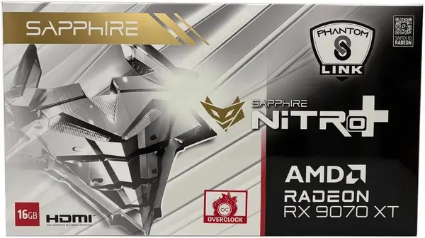 Sapphire NITRO+ AMD Radeon RX 9070 XT 16GB OC Phantom Link Polar Edition Graphic Card