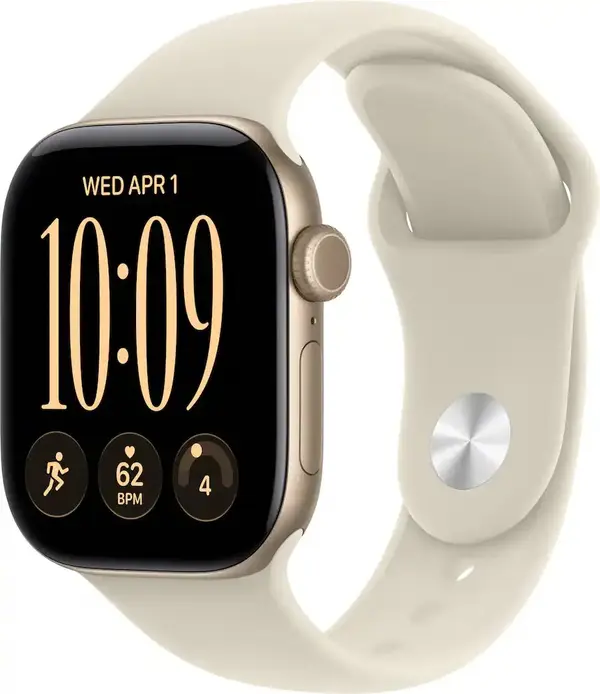 Apple Watch Series 12 (GPS) 42mm Aluminum Case with Sand Sport Band - Dark Bronze, Light Gold, Black, Space Gray