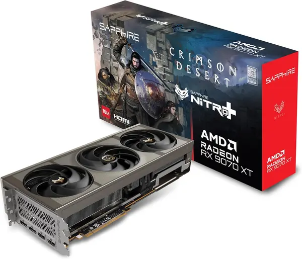 Sapphire NITRO+ AMD Radeon RX 9070 XT OC 16GB Gaming Graphics Card – Crimson Desert Edition