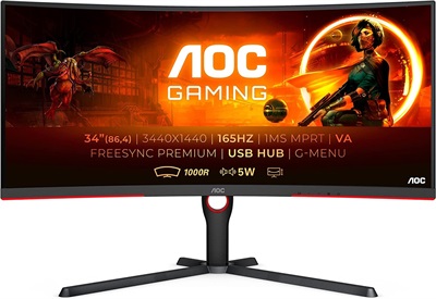 AOC CU34G3S 34" Curved Gaming Monitor 165Hz WQHD